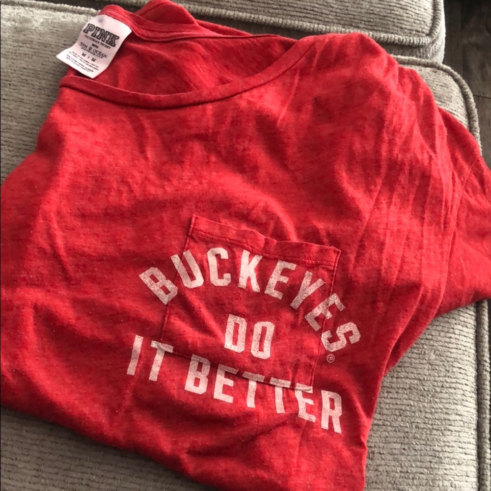Buckeyes VS pink Crop Top